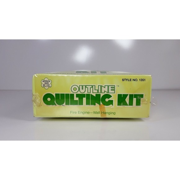 Vintage Beecrafty Puppy Fire Engine Kids Room Wall Hanger Quilting Kit Sealed - Picture 7 of 7